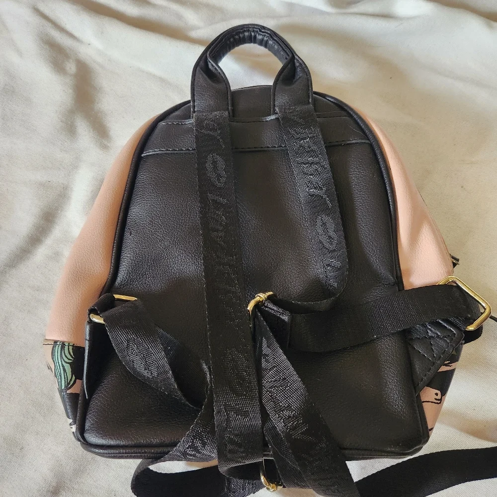 Betsey Johnson Unicorn Mini Backpack Pastel Striped Novelty